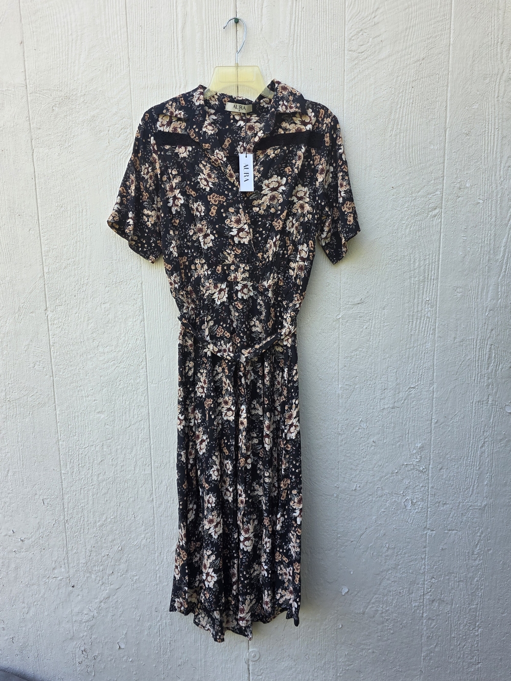 Aura The Label Midi Dress Floral Small New Cottagecore Farmgirl Crochet - Picture 2 of 14